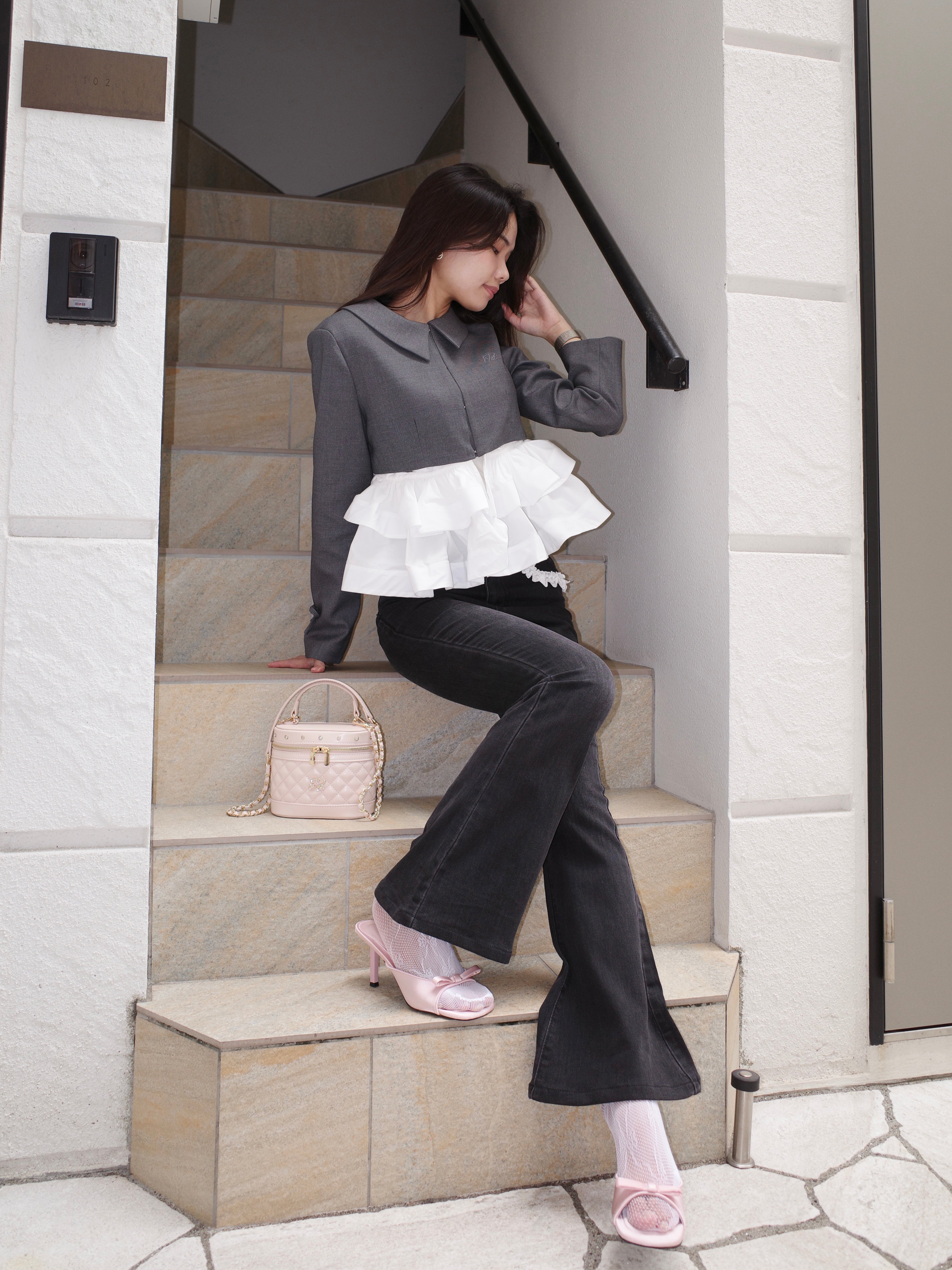 peplum frill jacket – ROUGE by POMME d'amour