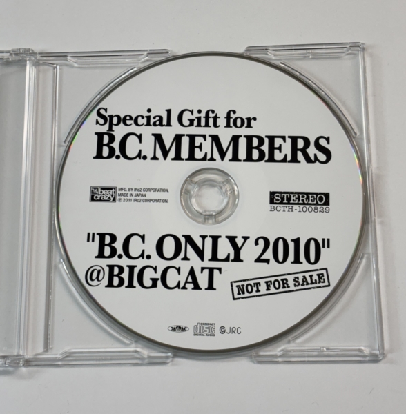 布袋寅泰 ファンクラブ限定CD B.C.ONLY2010@BIGCAT | 音楽資料専門店