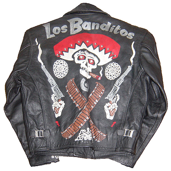 JOHNSONS・LA ROCKA! VINTAGE Skull Painted Riders Jacket 'Los