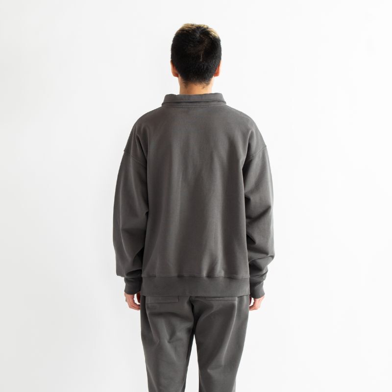 APPLEBUM Solid Color Half Zip Sweat (Charcoal) 2310406 公式通販