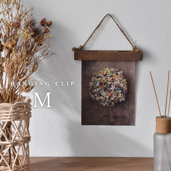 壁掛け アンティーク風 ハンキングクリップ Mサイズ サンチ｜ユニット