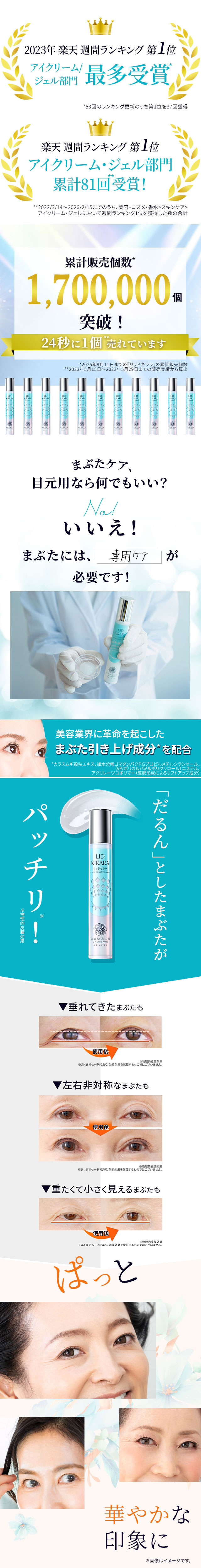 楽天市場】【3本セット】まぶた 引き上げ ジェル 『リッドキララ