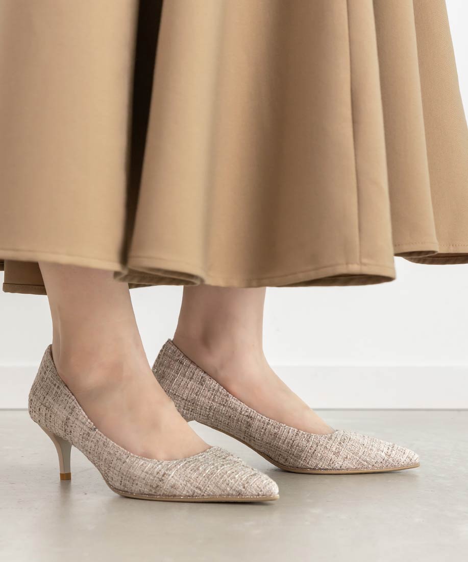 グリッターピースヒールパンプスRANDA公式サイト