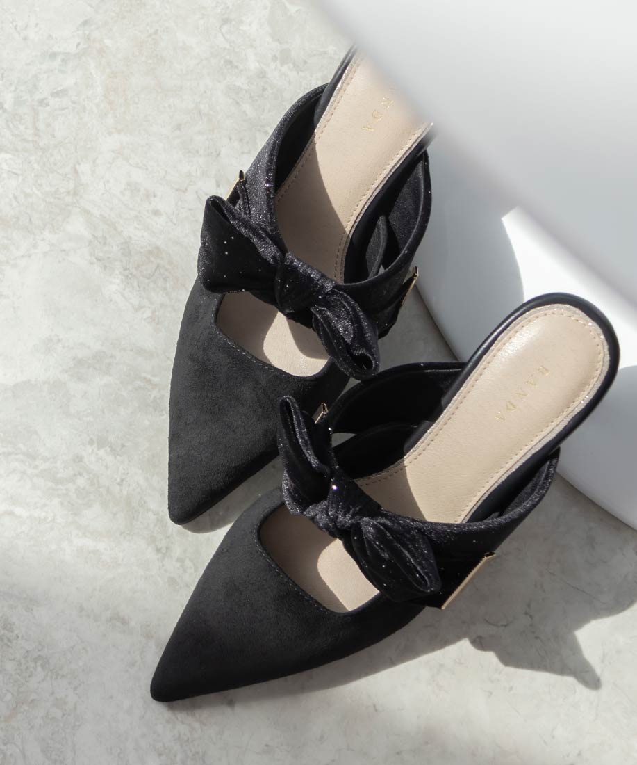 SALE】ビッグベロアリボンミュールパンプスRANDA公式サイト