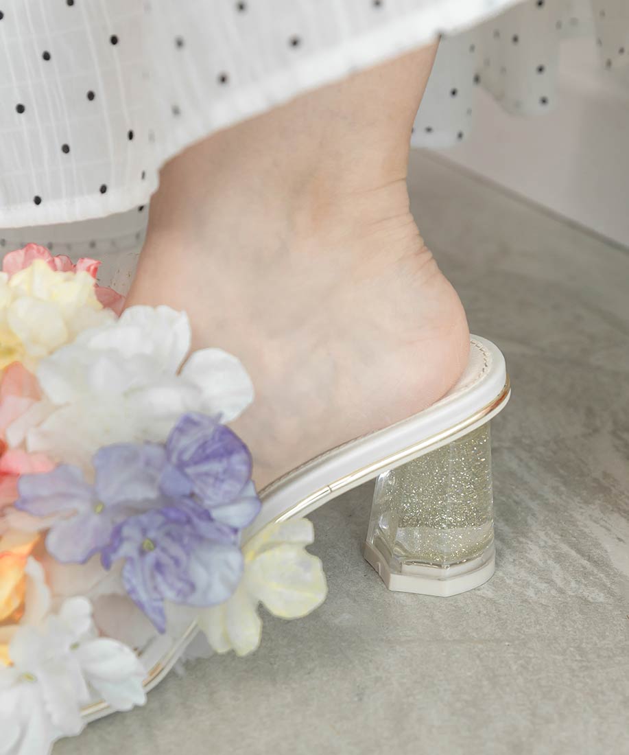 LUXURY ITEM】フラワーブーケミュールサンダルRANDA公式サイト