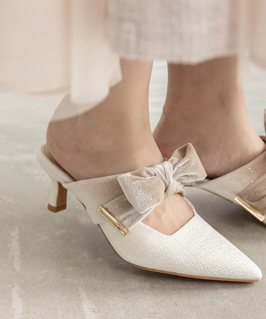 SALE】ビッグベロアリボンミュールパンプスRANDA公式サイト