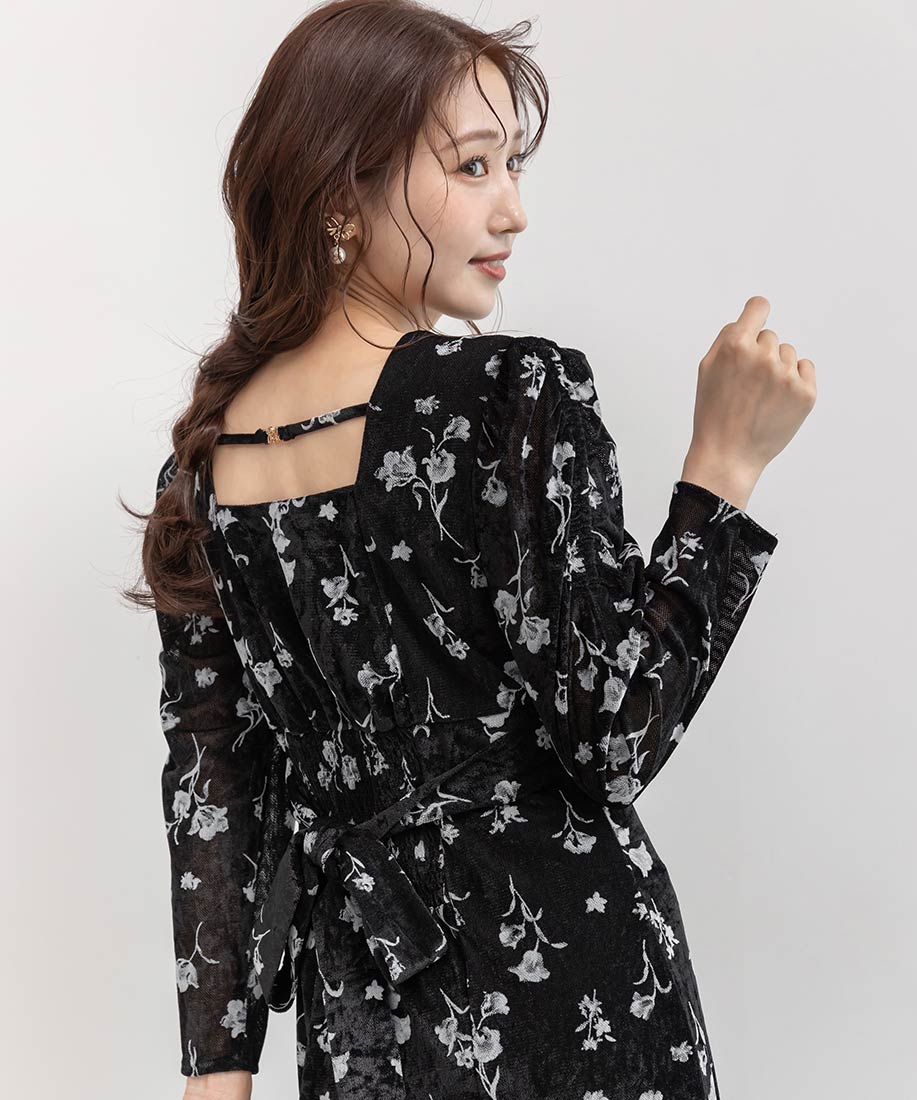 SALE】フロッキーチュールカシュクールワンピースRANDA公式サイト