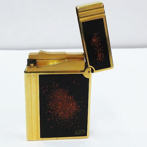 S.T. Dupont デュポン ガスライター ライン2 ギャラクシー Dロゴ 金粉