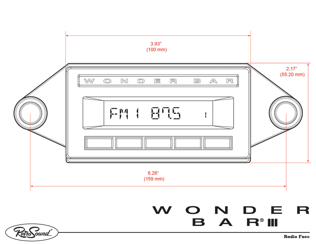 1962-65 Chevrolet Chevy II/Nova Wonder Bar® Radio-RetroSound