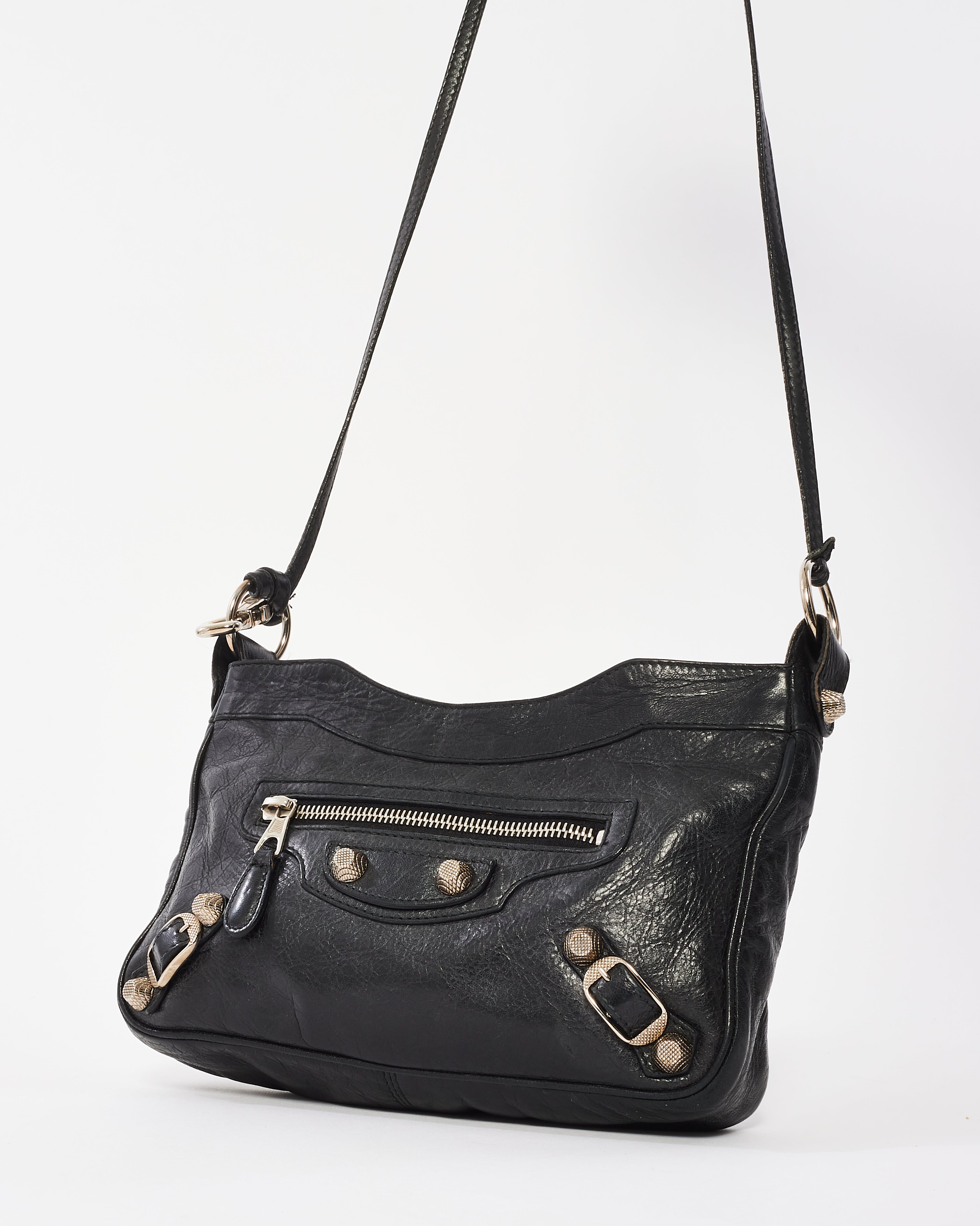 BalenciagaBlackLeatherGiant21S