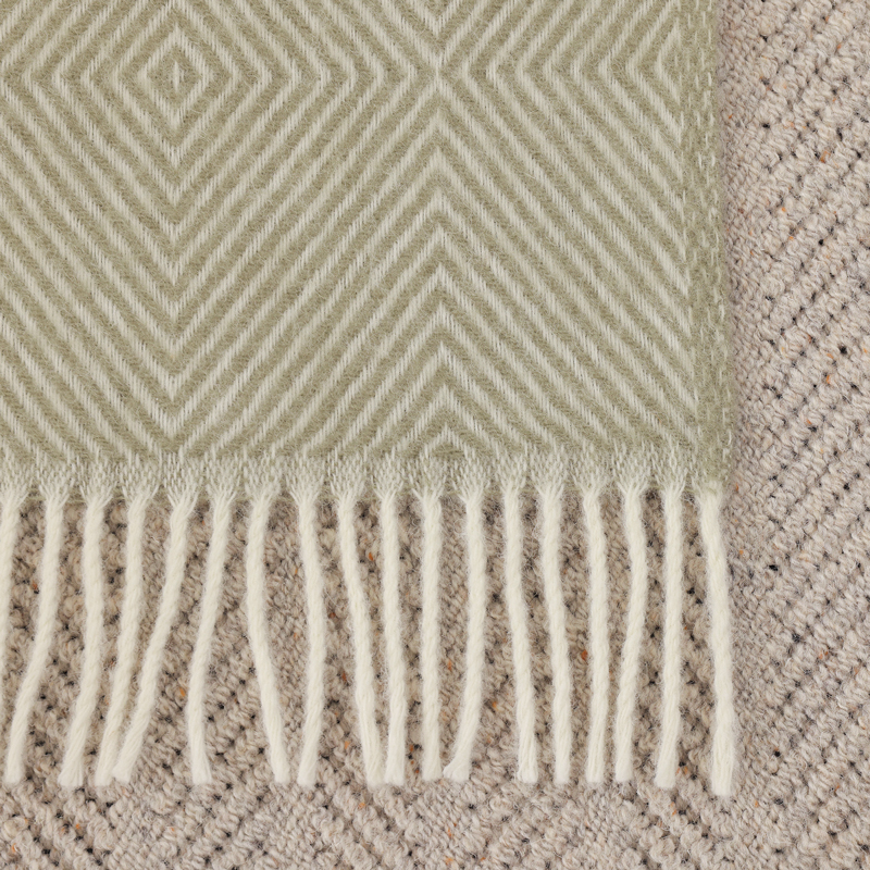 ウールブランケット Silkeborg ダナーヤ グースアイズ ホワイト ｜家具