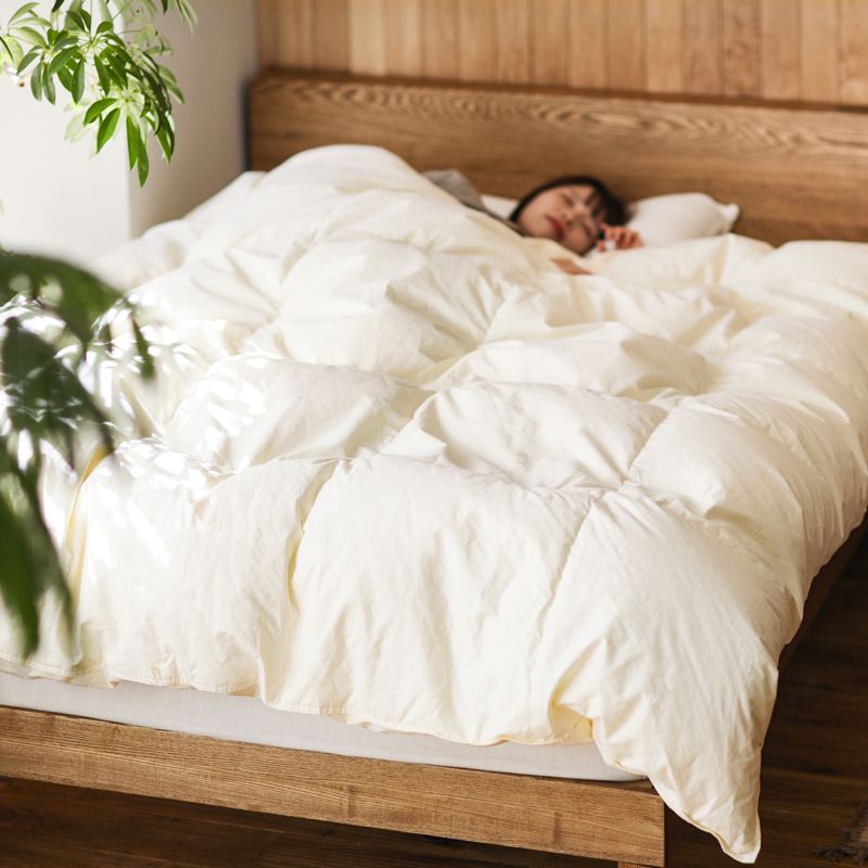 羽毛布団 増量 SDGs リフレッシュ羽毛 高密度生地 清潔 安心 日本製B