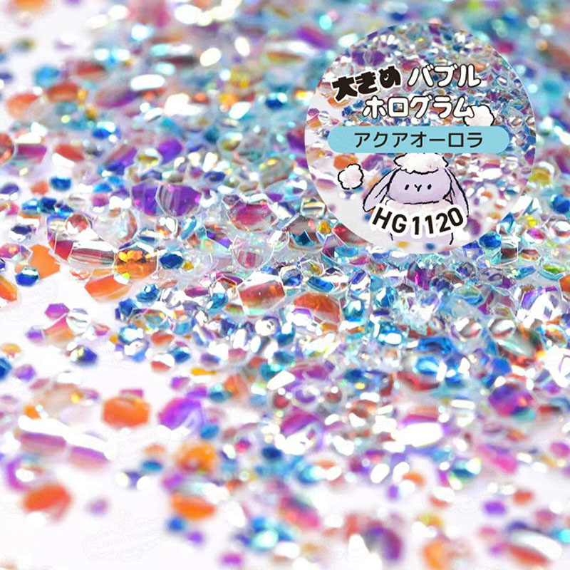 rednails web channel / ♪大きめバブルホログラム HG-1120 アクア