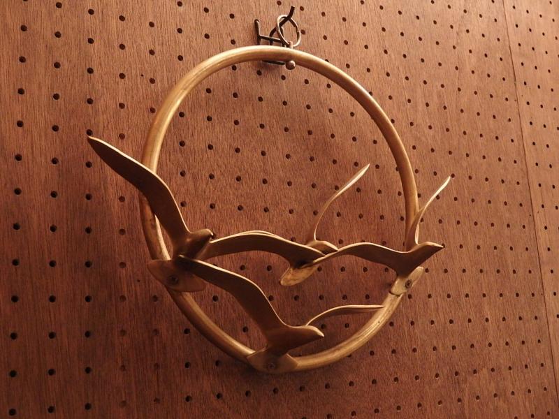 ヴィンテージミッドセンチュリー壁掛け鳥のオブジェ USM 1449