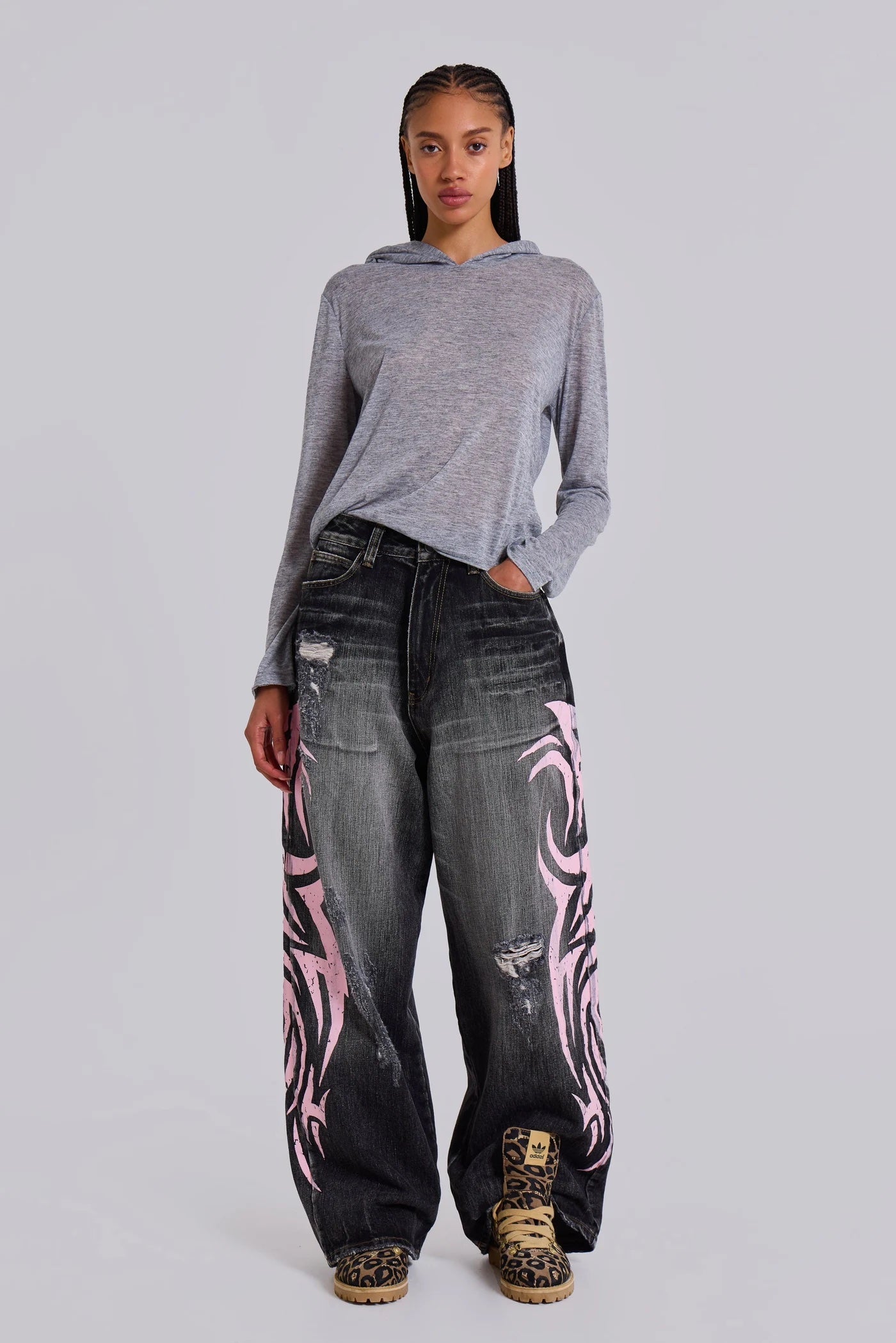 Jaded London + Pink Blade XL Colossus Jeans