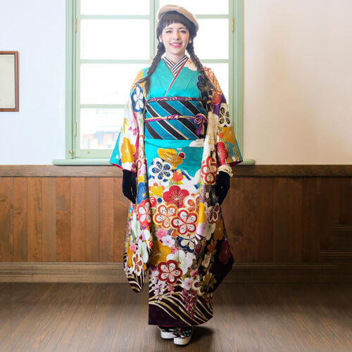 成人式/参列/振袖】大正ロマンではんなり◇金春花散し / 成人式や結婚