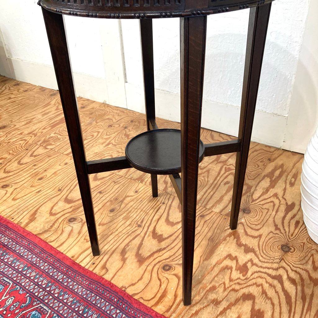 英国 アンティーク サイドテーブル 花台 フラワースタンド 木