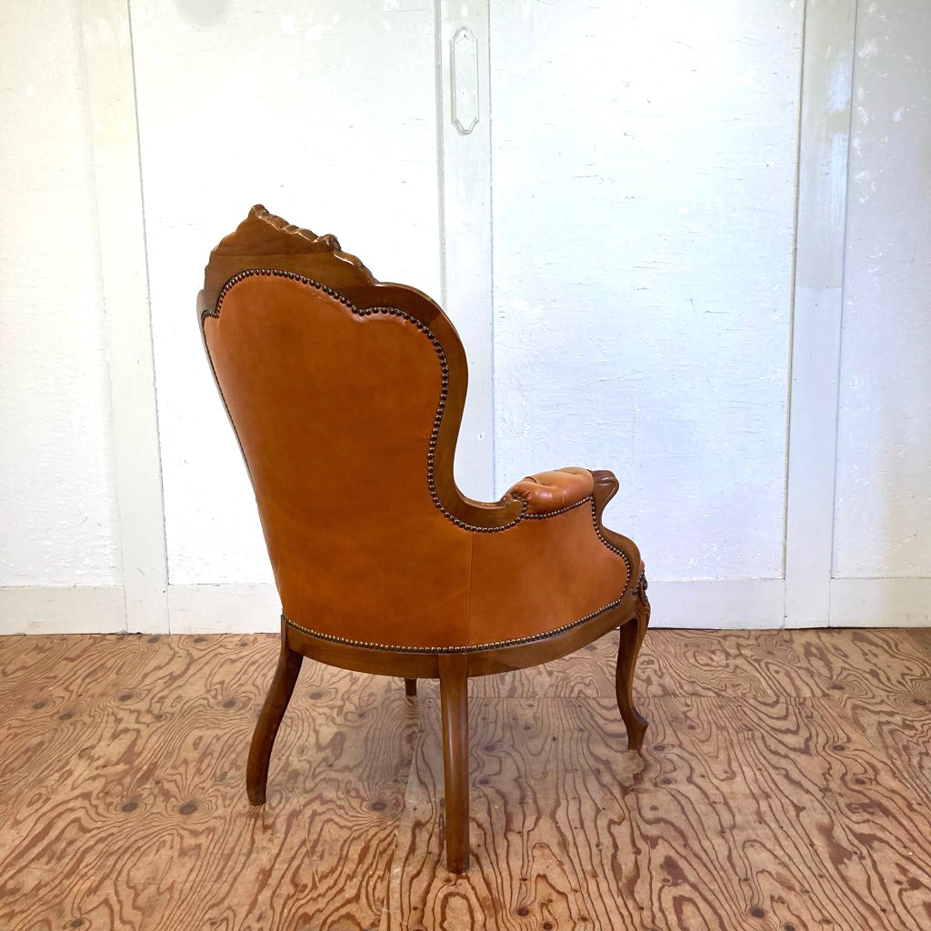 ロココ調 猫脚 アームソファ チェア 中古 ヴィンテージ調 アンティーク