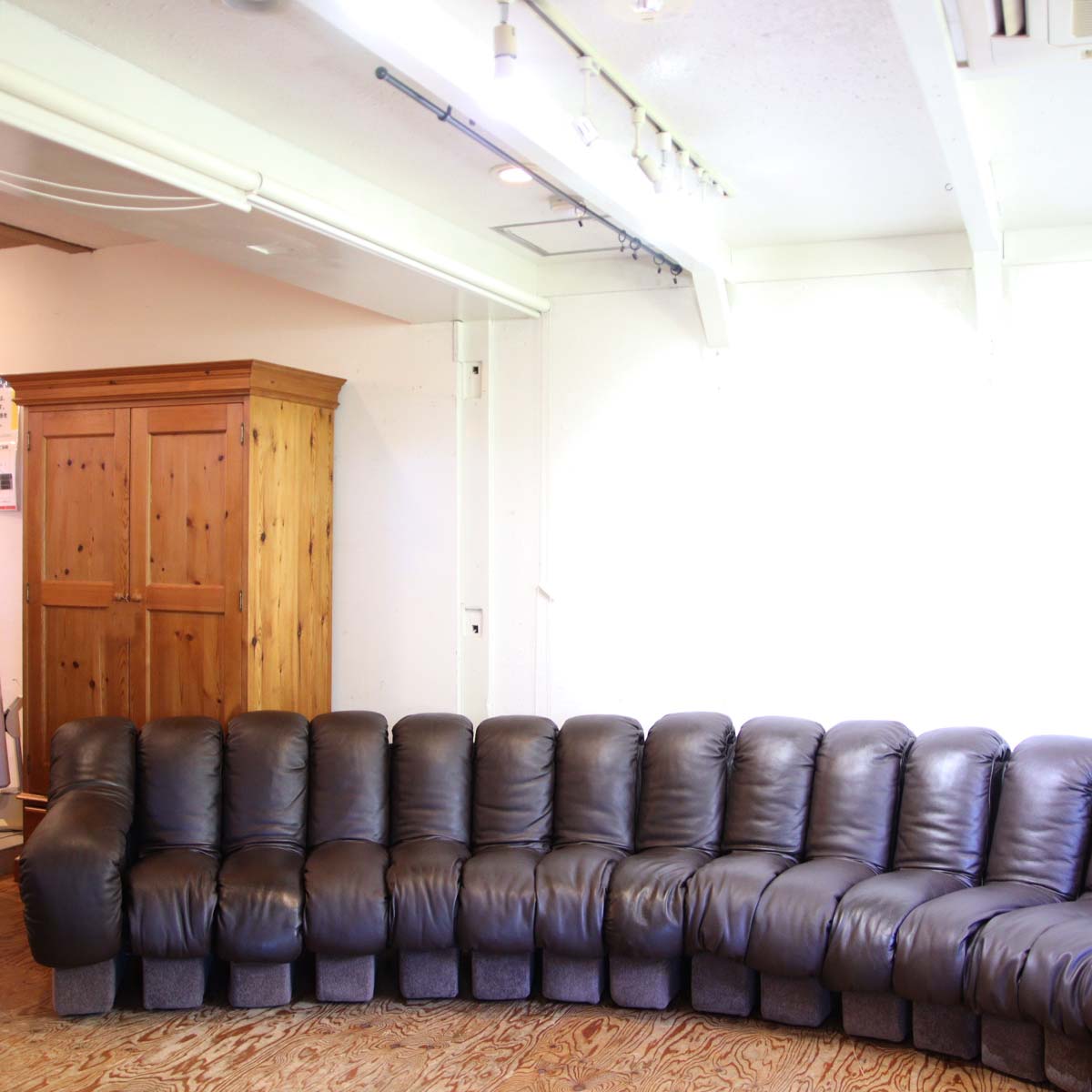 モビリア / mobilia デセデ スネークソファ 21連 本革 ヴィンテージ