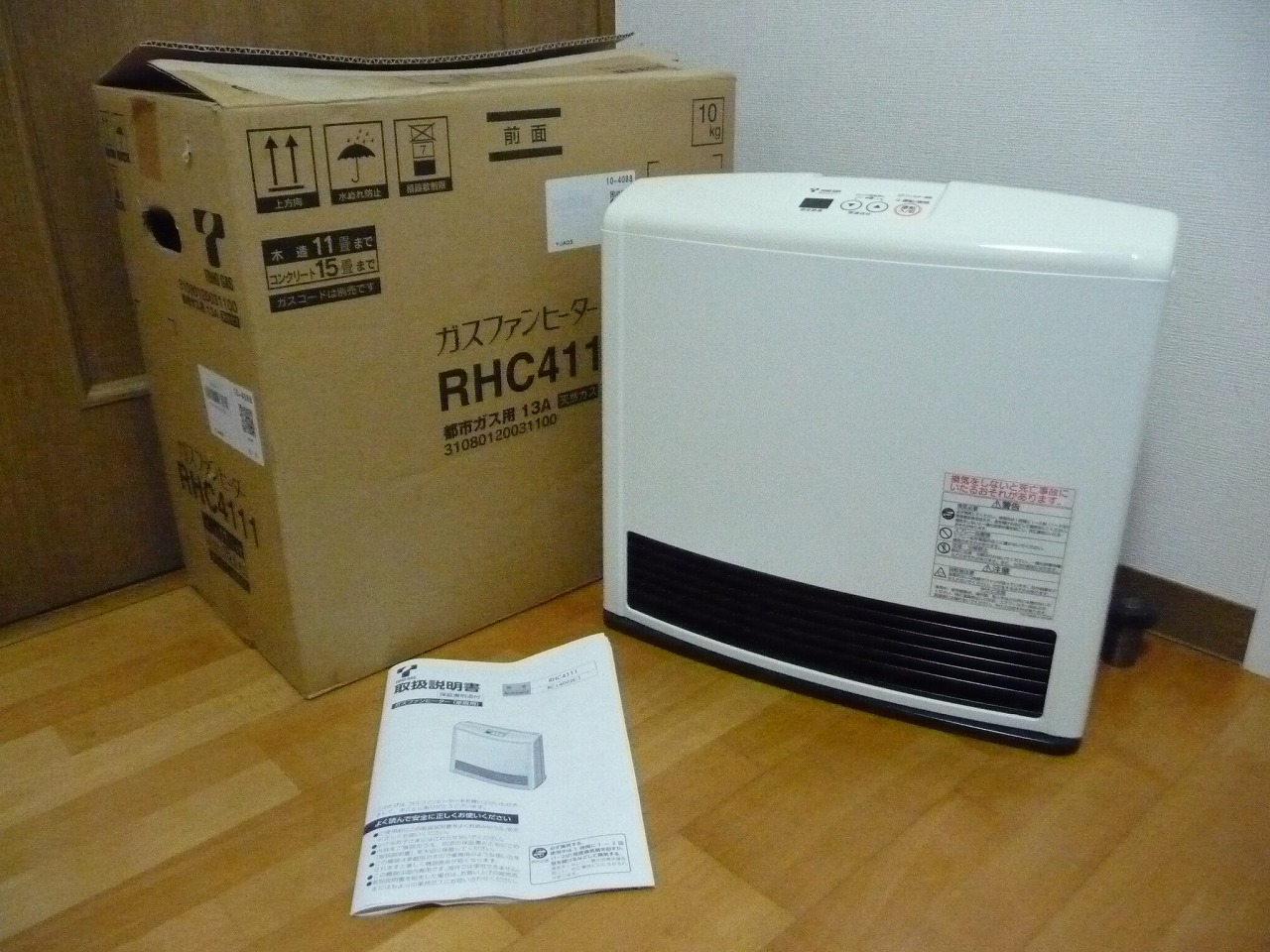 ガスファンヒーター Rinnai RC-L4002E-1 RHC4111 都市ガス 12A 13A 15