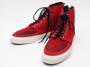 ジョージコックスGCT-1101レッドスエードブラックインターレース／ROCK