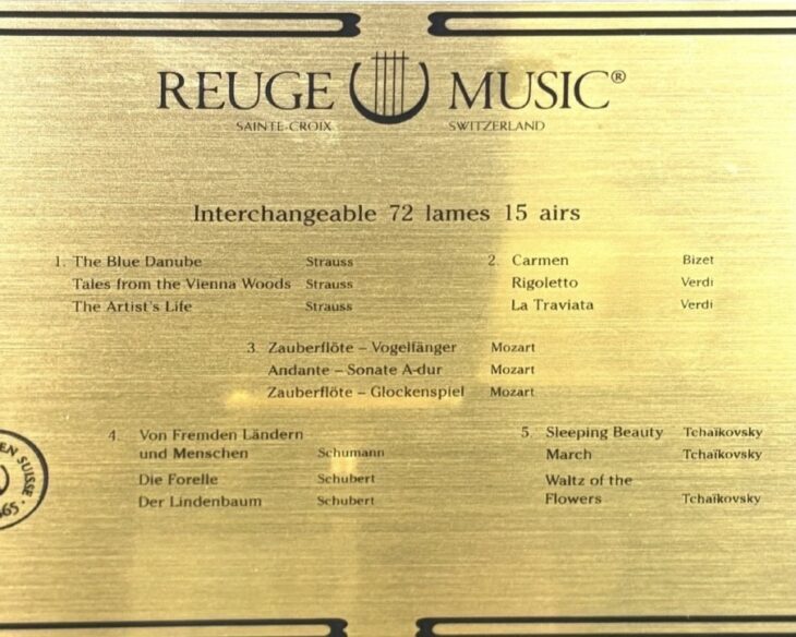 REUGE 『interchangeable 72 lames 15airs』 オルゴール ｜骨董品買取