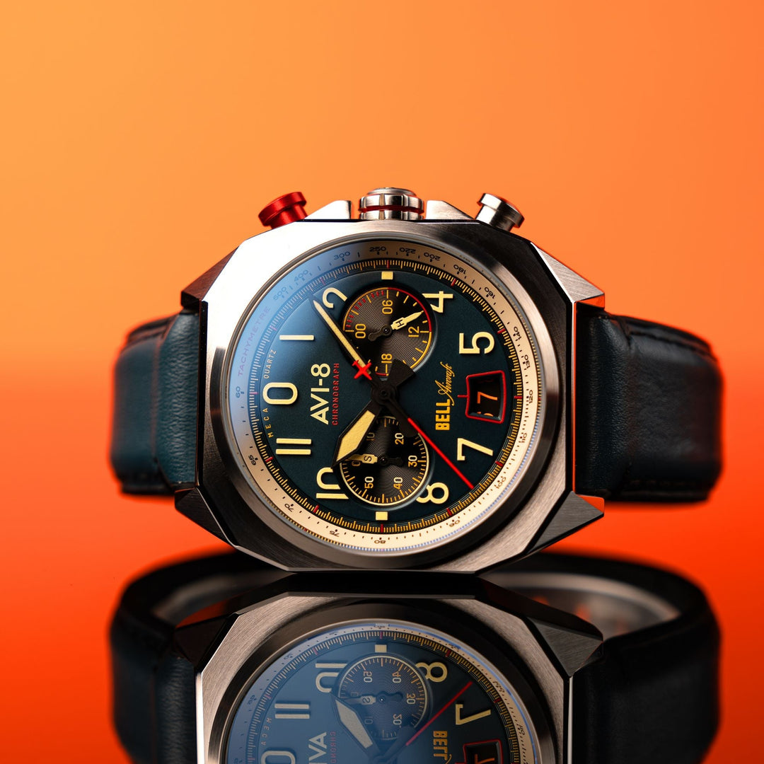 AVI-8 Bell X-1 Machbuster Chronograph Aviation Blue – Watches.com