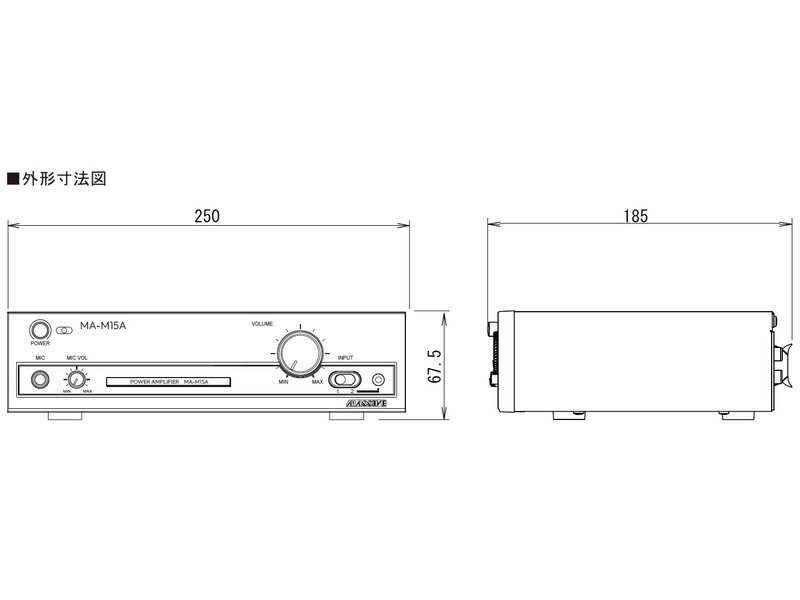 MASSIVE マッシブ MA-M15A ◇ パワーアンプ ( ハイ・ロー兼用 ) MONO