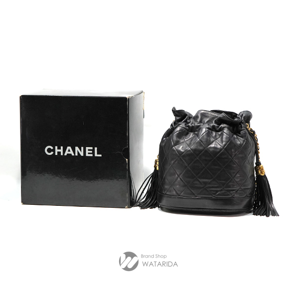 シャネル バッグ マトラッセ 巾着 フリンジ チェーンショルダー