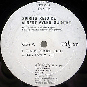 ALBERT AYLER / Spirits Rejoice (LP) / ESP | WAXPEND RECORDS