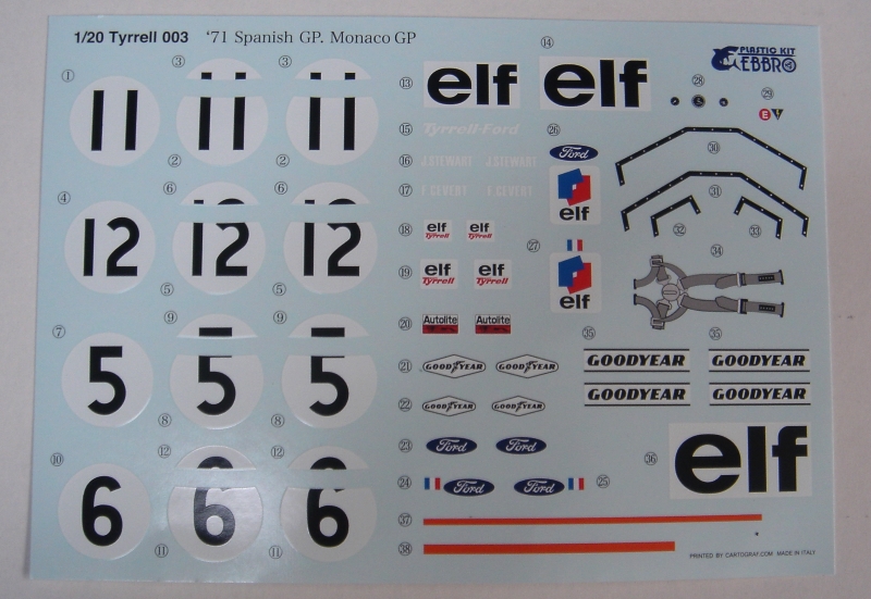 Tyrrell 003 1971 MONACO GP (エブロ 1/20)