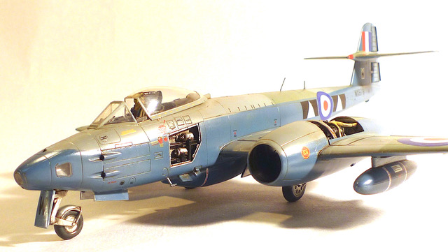 プラモデル完成機 1/48 グロスターミーティアF.3 グロスター