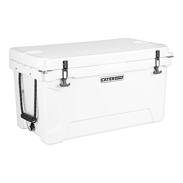 CaterGator CG65WH White 65 Qt. Rotomolded Outdoor Cooler / Ice Chest