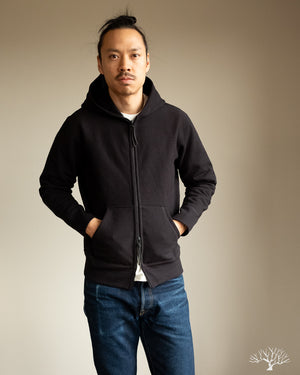 3sixteen - Heavyweight Zip Hoody - Black – Withered Fig