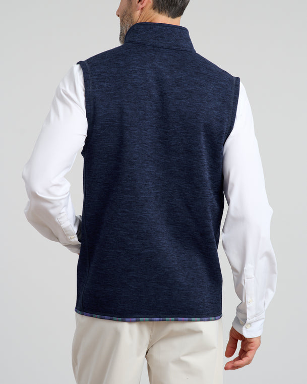 Flop Shot Men's Full Zip Vest | Navy | William Murray Golf