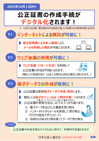 2025年10月スタート！】公正証書遺言のデジタル化 | WINDS行政書士事務所