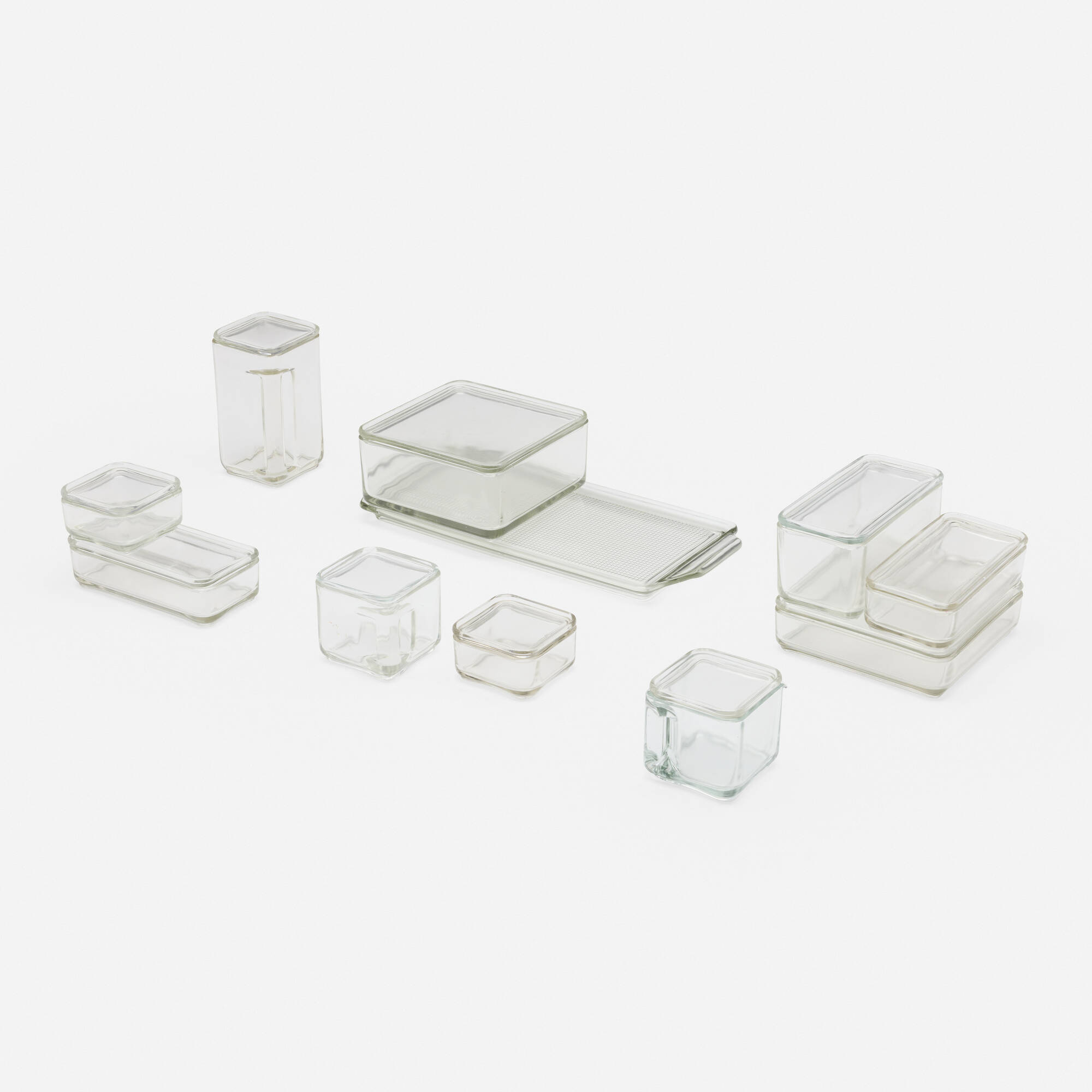 174: WILHELM WAGENFELD, Complete Kubus stacking containers set