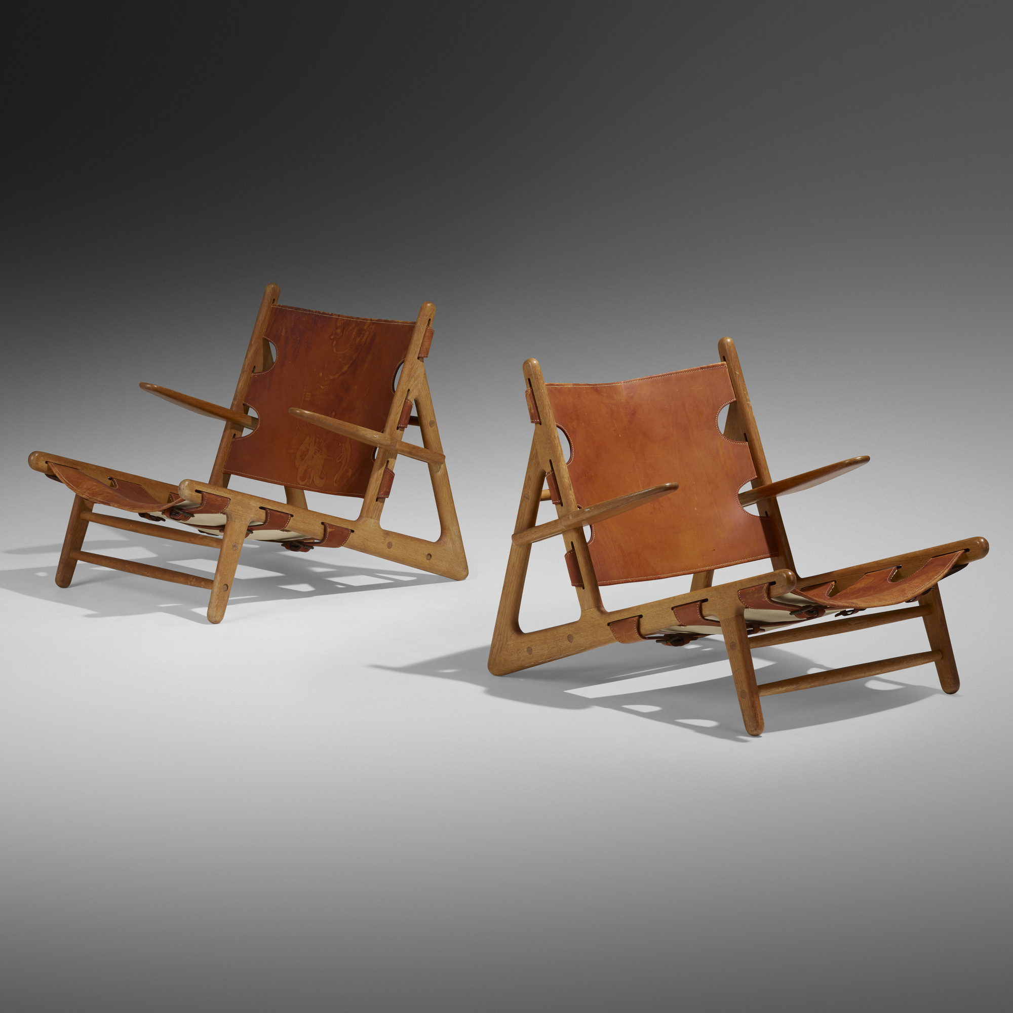 397: BØRGE MOGENSEN, Hunting chairs, pair < Design, 30 March 2023