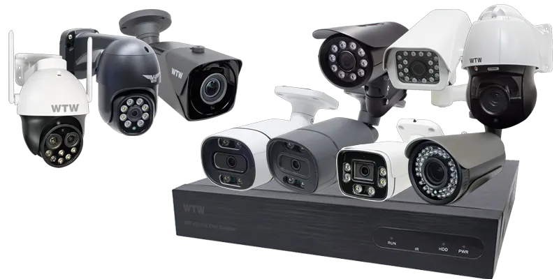 激安136万画素AHD防犯カメラとAHD-DVR・レコーダー(WTW-DA943)のフル