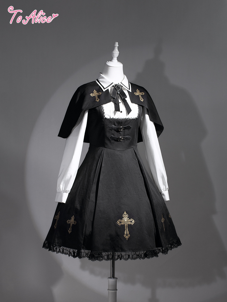 BlackShamrock】F164魔法学園ケープ付きワンピース - To Alice