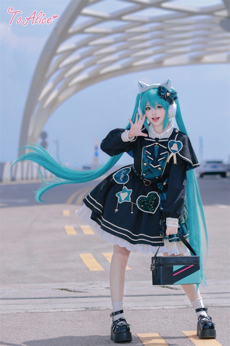 ToAlice シャイニーアイドルフルセット（ホワイト+ブルーチェック