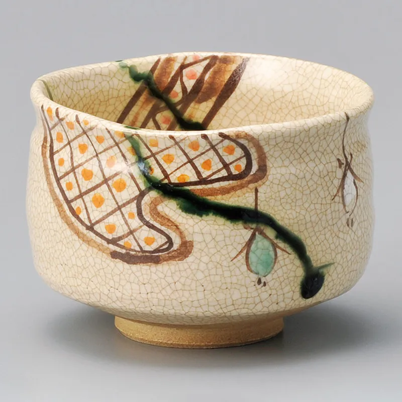 弥七田織部抹茶盌（木）六兵衛作(抹茶碗)|食器通販の陶磁庵