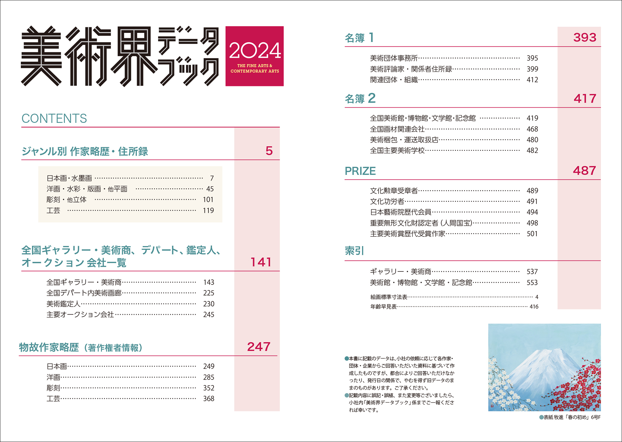 美術界データブック 2024 - 生活の友社