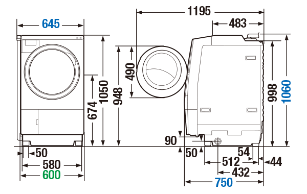 TW-127X7L/R｜洗濯機・洗濯乾燥機｜ZABOON-東芝ライフスタイル