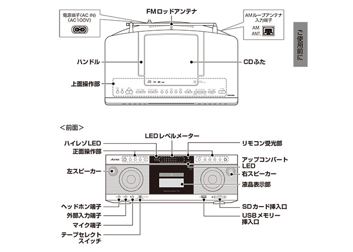 TY-AK1 | CDラジカセ | 東芝ライフスタイル株式会社