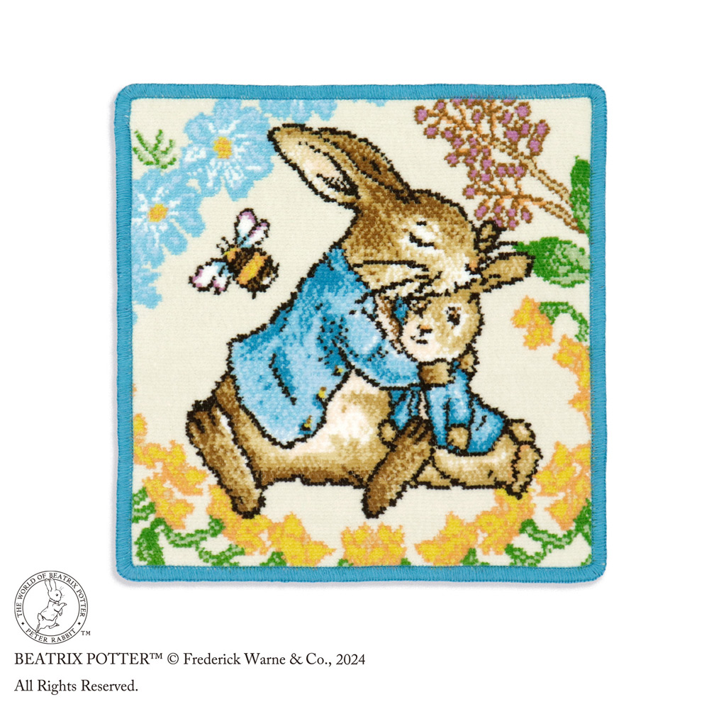 お花と蜜蜂 シェニール織タオルハンカチ ブルー | 商品詳細 | 高島屋