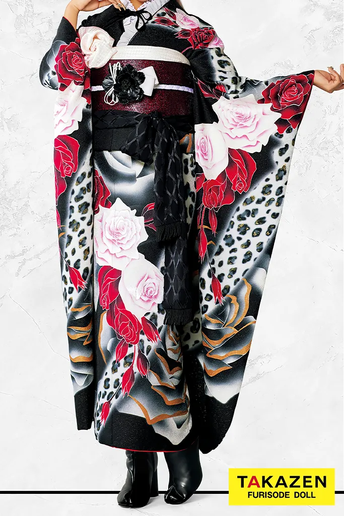 モード 派手目立つ 黒/赤/白 ヒョウ柄/動物柄 ギャル系 最先端の