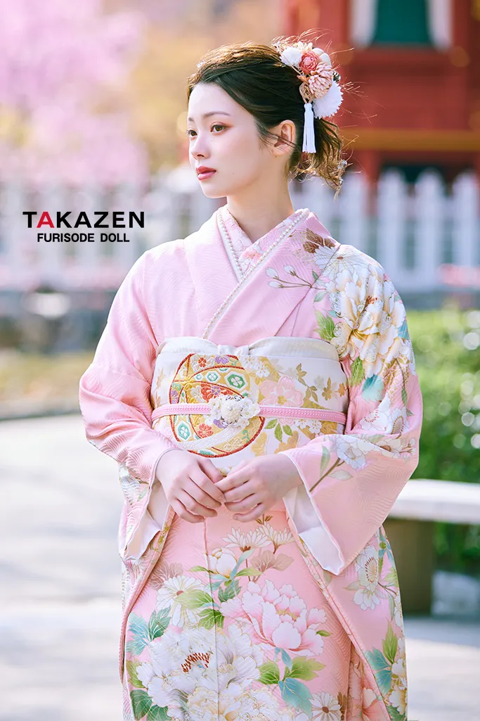 正統派古典 ピンク/淡い色 牡丹柄 はんなり 上品 綺麗系 大柄 かわいい