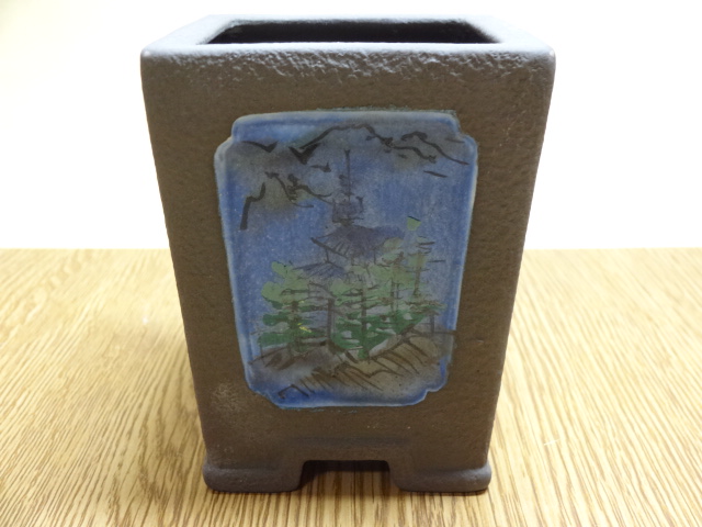 盆栽鉢（小品）の販売通販（2.5号/角ラン鉢/陶翠(4)） 株式会社 原田