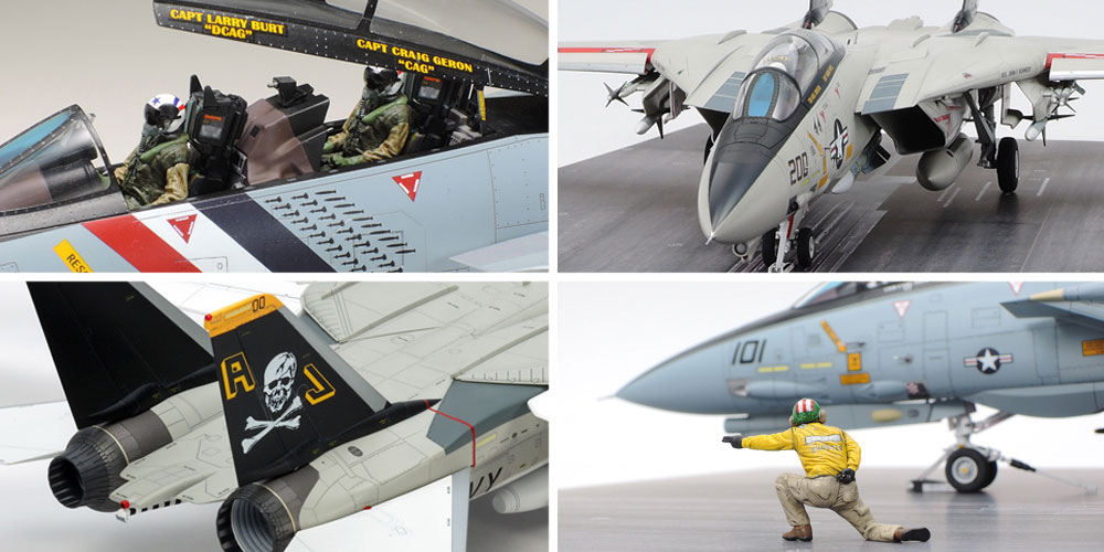 1/48スケールで揃ったF-14トムキャット 可変翼を備えた世界最強の艦上